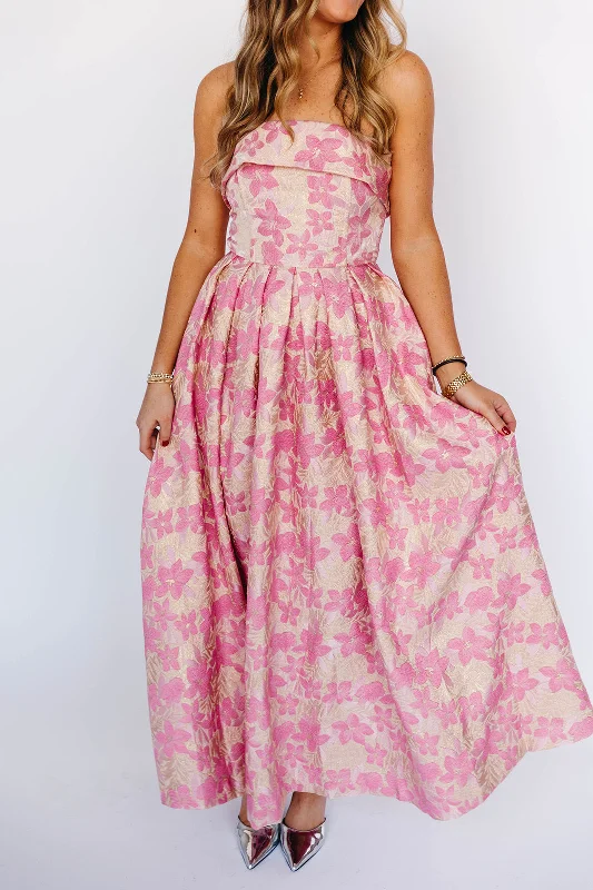 Don't Wait Jocelyn Midi Dress - Pink