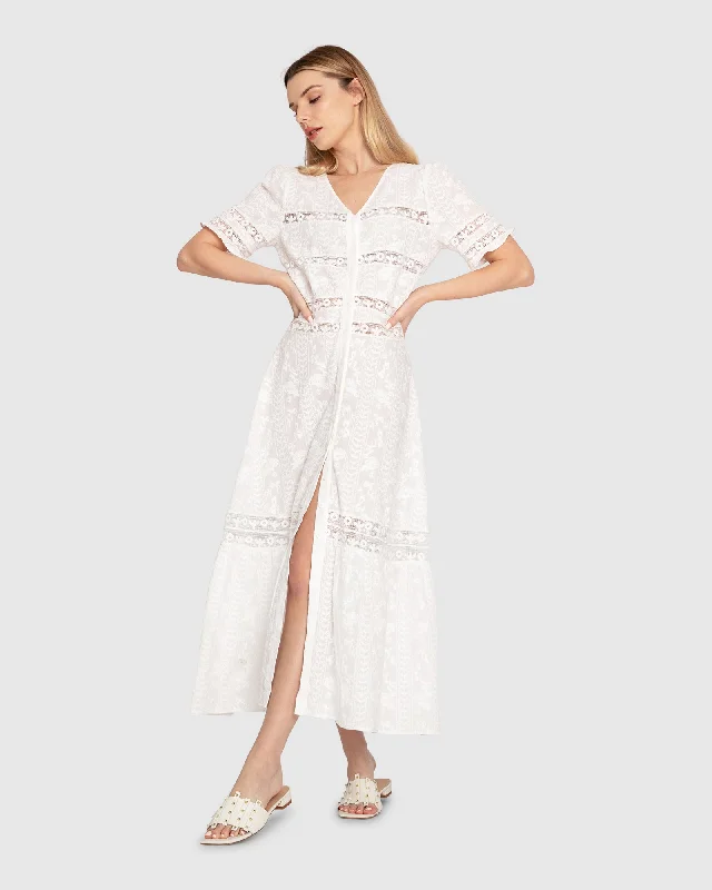 Exclusive Deal Summer Breeze Lace Midi Dress