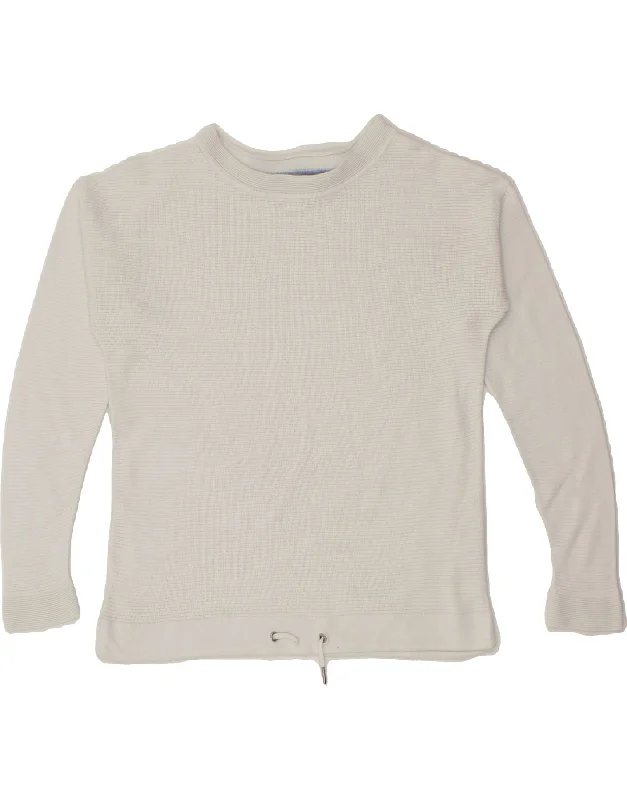 Online Only ESPRIT Womens Boat Neck Jumper Sweater UK 10 Small White Viscose
