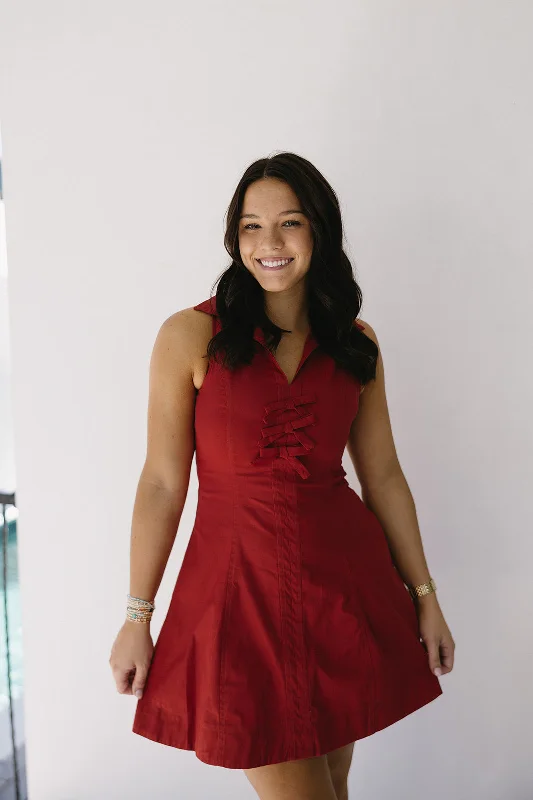 Price Rollback Etsie Mini Dress - Rust
