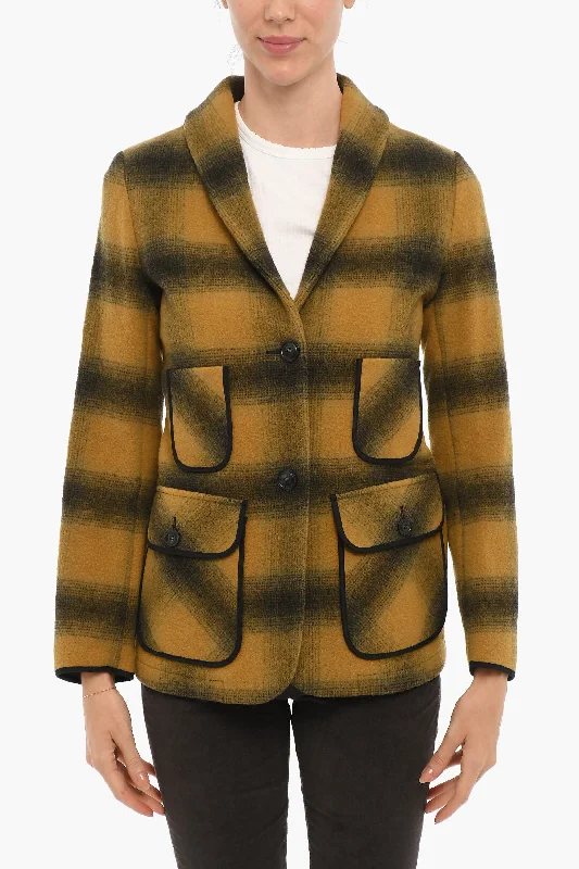 Instant Discount Woolrich Buffalo Shaded Checked Railroad Blazer Xs Standard Size