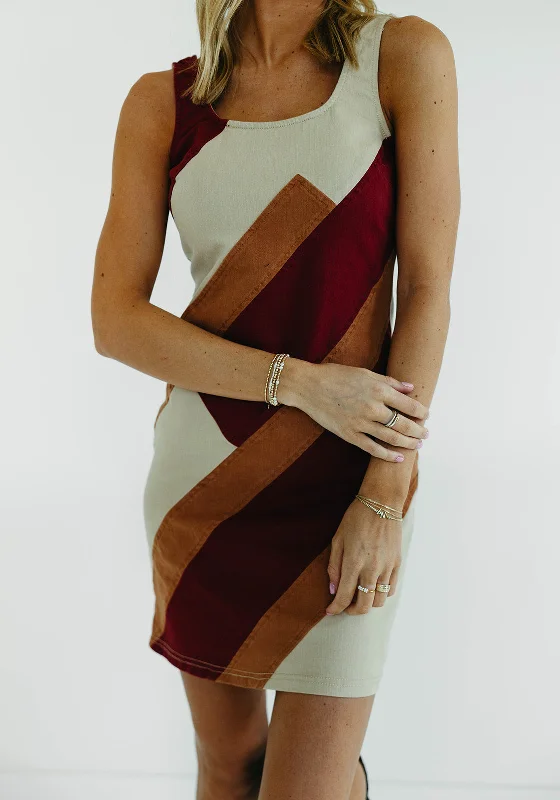 Inventory Reduction Isla Mini Dress - Beige/Combo