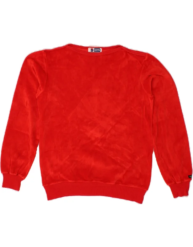 Super Sale SPORTFUL Womens Sweatshirt Jumper IT 44 Medium Red Cotton