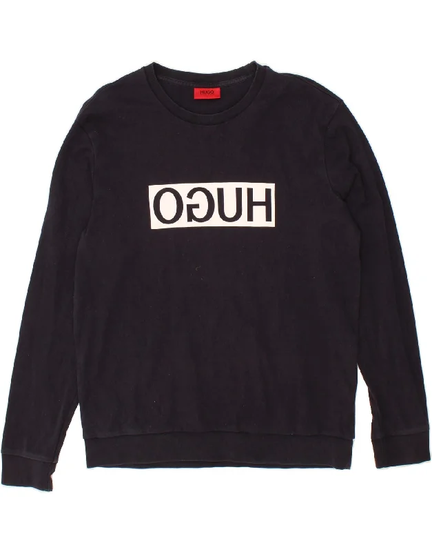 Online Specials HUGO BOSS Womens Graphic Sweatshirt Jumper UK 18 XL Navy Blue Cotton Online Specials HUGO BOSS Womens Graphic Sweatshirt Jumper UK 18 XL Navy Blue Cotton
