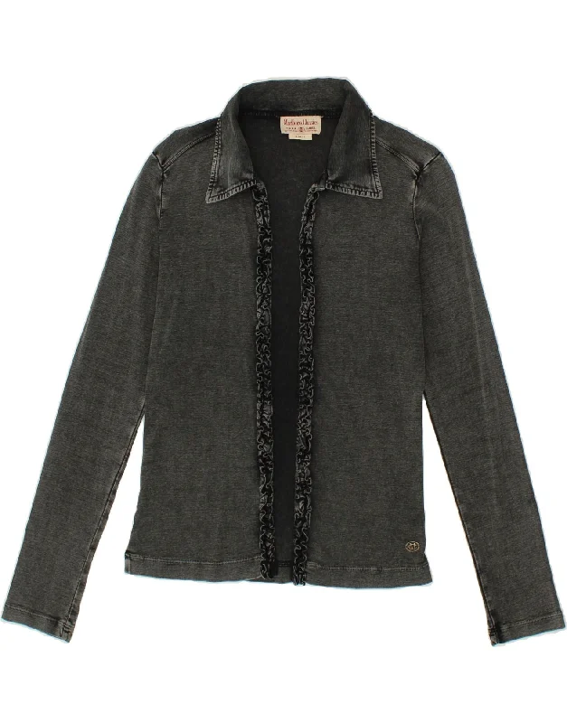 Daily Deals MARLBORO CLASSICS Womens Cardigan Top UK 14 Large Grey Cotton