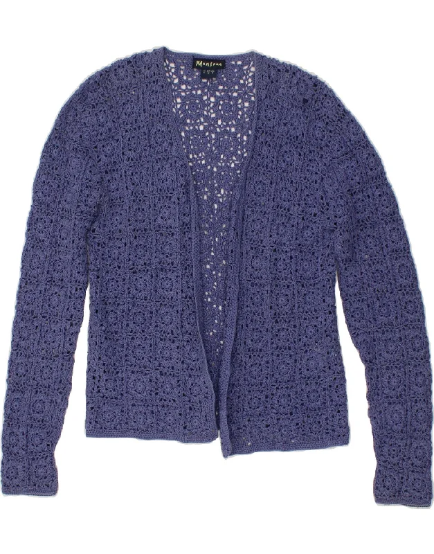 Exclusive Offers MONSOON Womens Crochet Cardigan Sweater UK 14 Medium  Blue Cotton