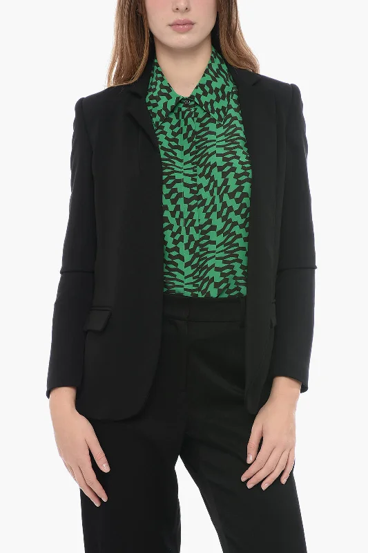 Stock Clearance Edra Solid Color Open Front Blazer 38 Italian Size