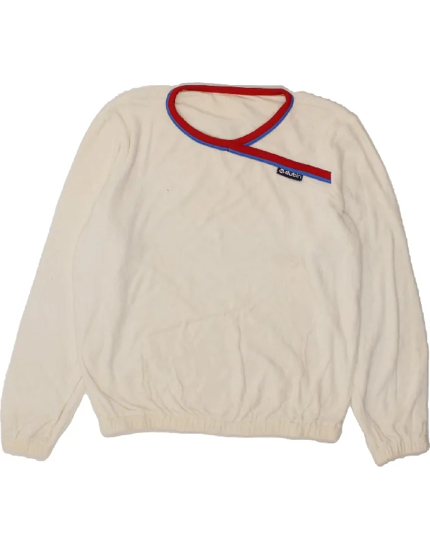 Savings Event DUBIN Womens Fleece Jumper UK 16 Large White