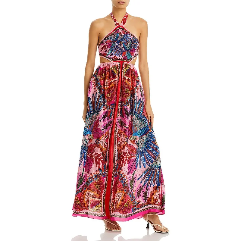 Limited Time Womens Scarf Dress Tie Around Neck Midi Dress