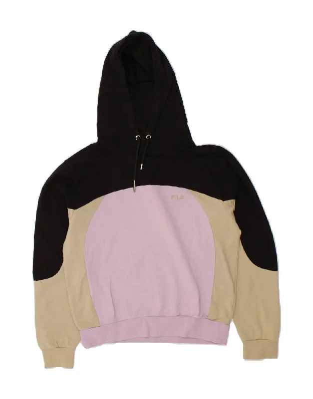 Instant Discount FILA Womens Oversized Hoodie Jumper UK 10 Small Multicoloured Colourblock Instant Discount FILA Womens Oversized Hoodie Jumper UK 10 Small Multicoloured Colourblock