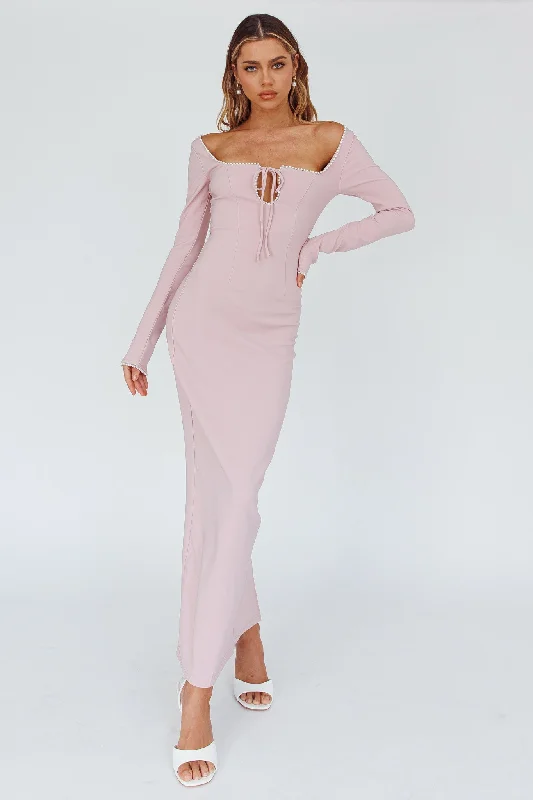 Time-Limited Offer Samantha Pearl Detailing Midi Dress Blush