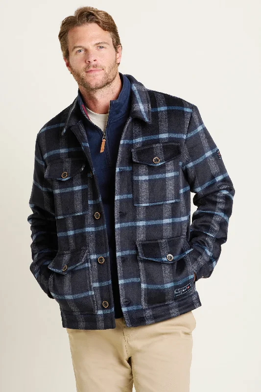 Hurry In Check Faux Wool Jacket