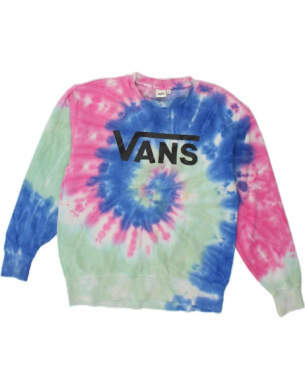 Buy More, Save More VANS Womens Oversized Sweatshirt Jumper UK 6 XS Multicoloured Tie Dye