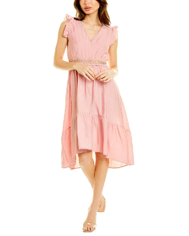 Customer Appreciation Sale To My Lovers Ruffle Sleeve Midi Dress