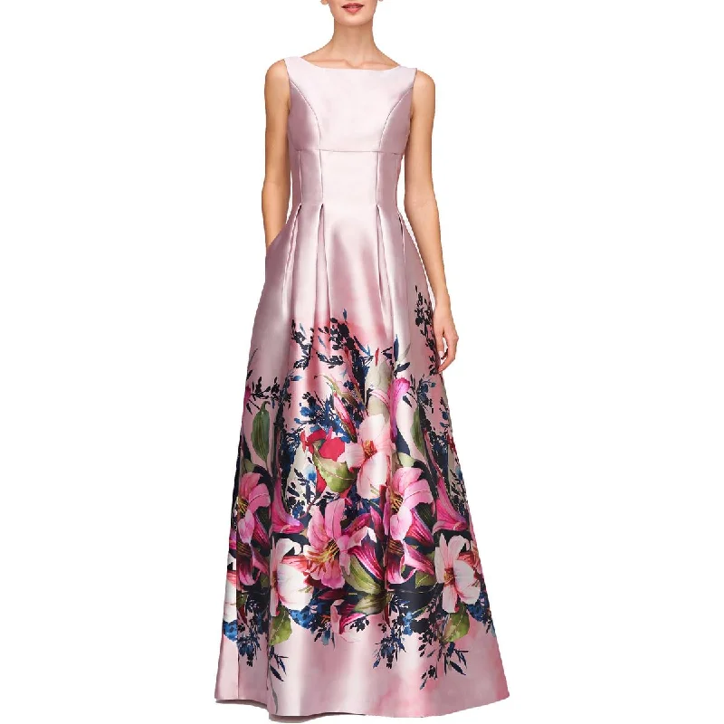 Super Bargain Womens Floral Print Long Evening Dress