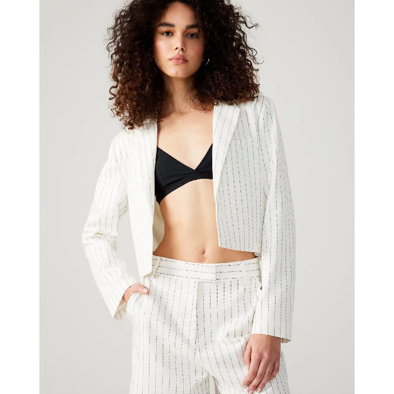 Deal Dash Rupi Cropped Blazer White/black