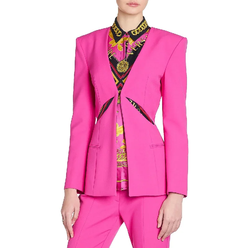 Overstock Sale Womens Cut-Out Office One-Button Blazer