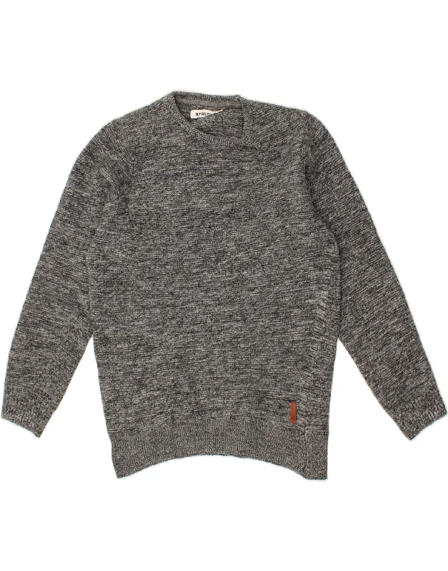 Overstock BEN SHERMAN Womens Crew Neck Jumper Sweater UK 16 Large Grey Merino Wool