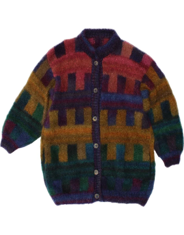 Great Deals VINTAGE Womens Cardigan Sweater UK 22 3XL Multicoloured Colourblock