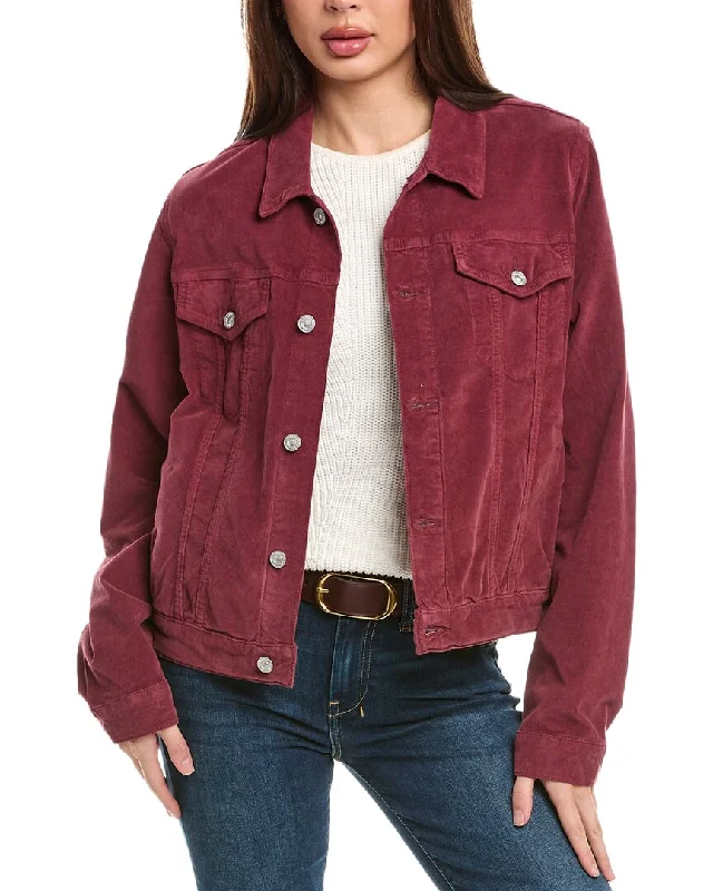 Limited Time 7 For All Mankind Classic Corduroy Cropped Trucker Jacket
