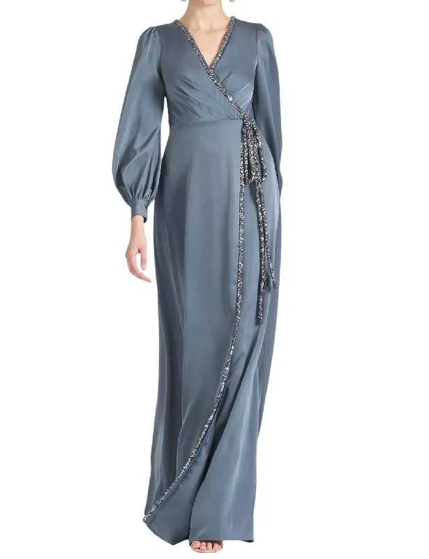Factory Direct Sale Dorthea Gown In Grey