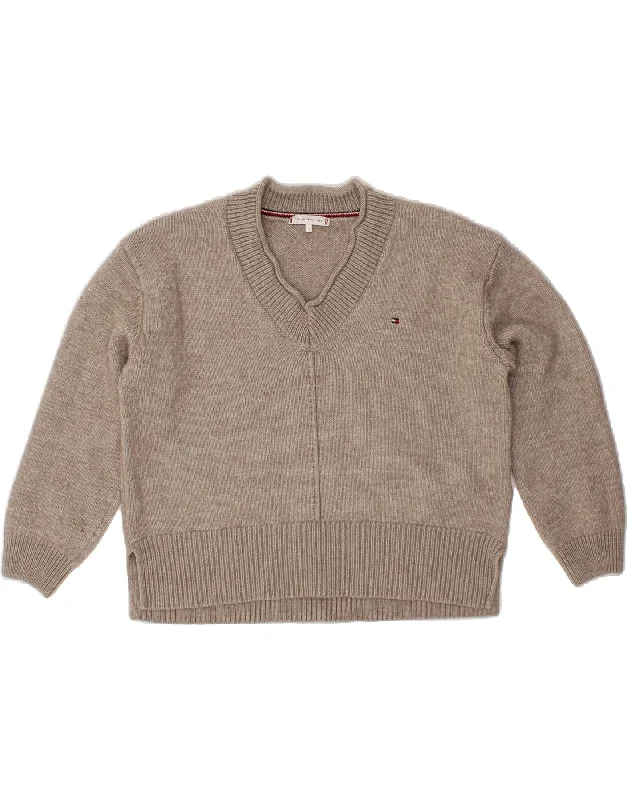 Midnight Madness TOMMY HILFIGER Womens 3/4 Sleeve V-Neck Jumper Sweater UK 14 Medium Grey Midnight Madness TOMMY HILFIGER Womens 3/4 Sleeve V-Neck Jumper Sweater UK 14 Medium Grey