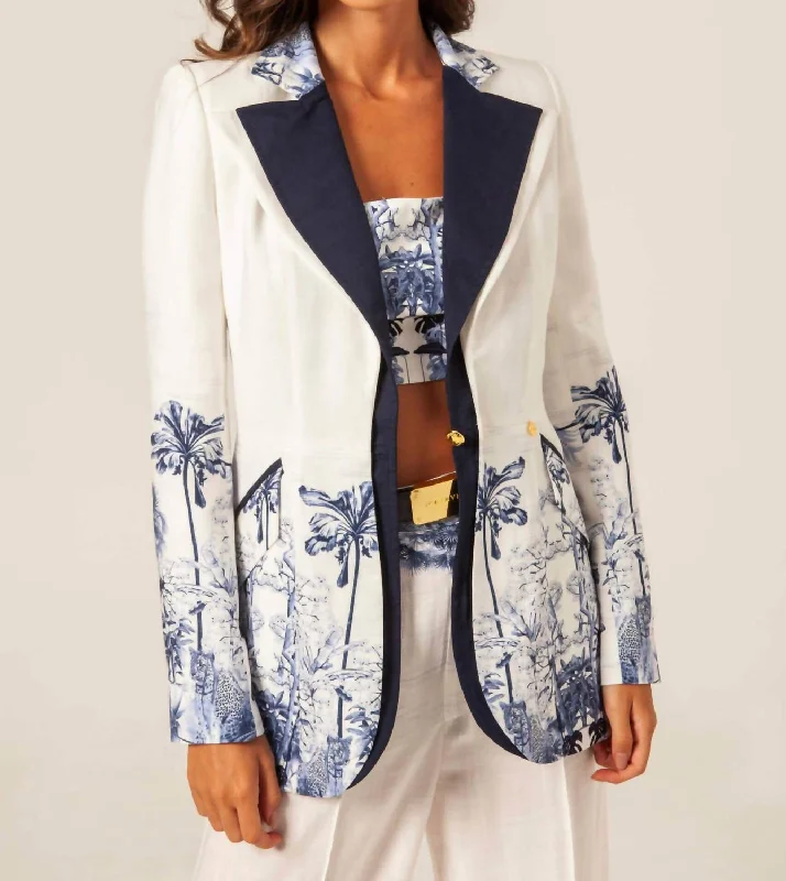 Huge Discounts Savage Wild Blazer In White/navy