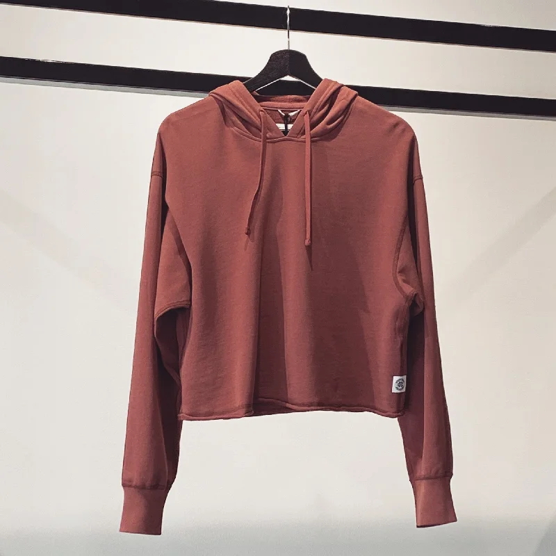 Deal Mania Reigning Champ Women's Cut-Off Hoodie/ last in s