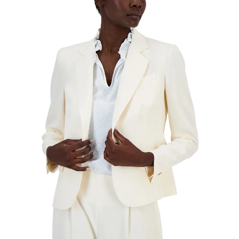 Closeout Sale Womens Solid Office One-Button Blazer
