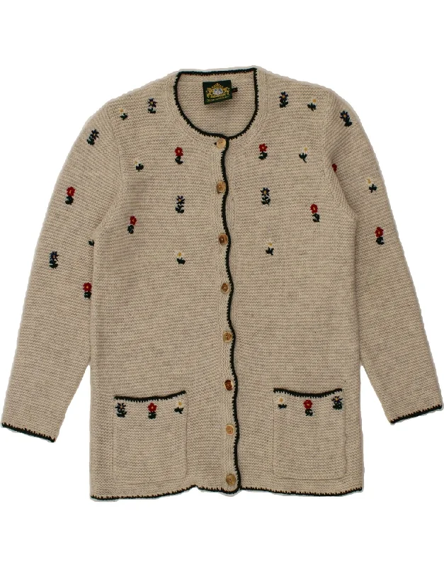 Shop and Save HAMMERSCHMID Womens Longline Cardigan Sweater UK 14 Large Beige Floral Shop and Save HAMMERSCHMID Womens Longline Cardigan Sweater UK 14 Large Beige Floral
