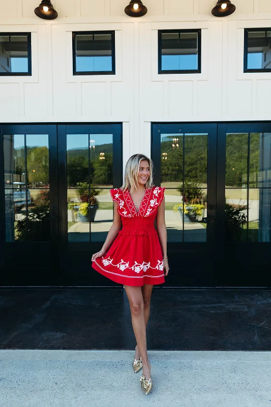 Special Price Endless Fun Mini Dress - Cherry Red