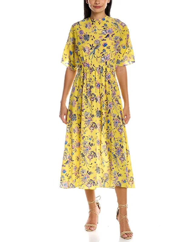 Instant Savings Les Rêveries V-Back Silk Maxi Dress