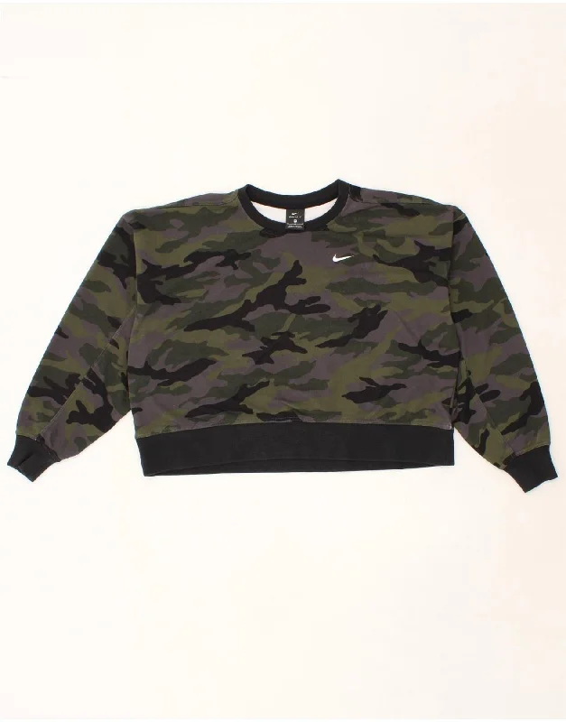 Online Exclusive NIKE Womens Dri Fit Crop Oversized Sweatshirt Jumper UK 14 Medium Green Online Exclusive NIKE Womens Dri Fit Crop Oversized Sweatshirt Jumper UK 14 Medium Green