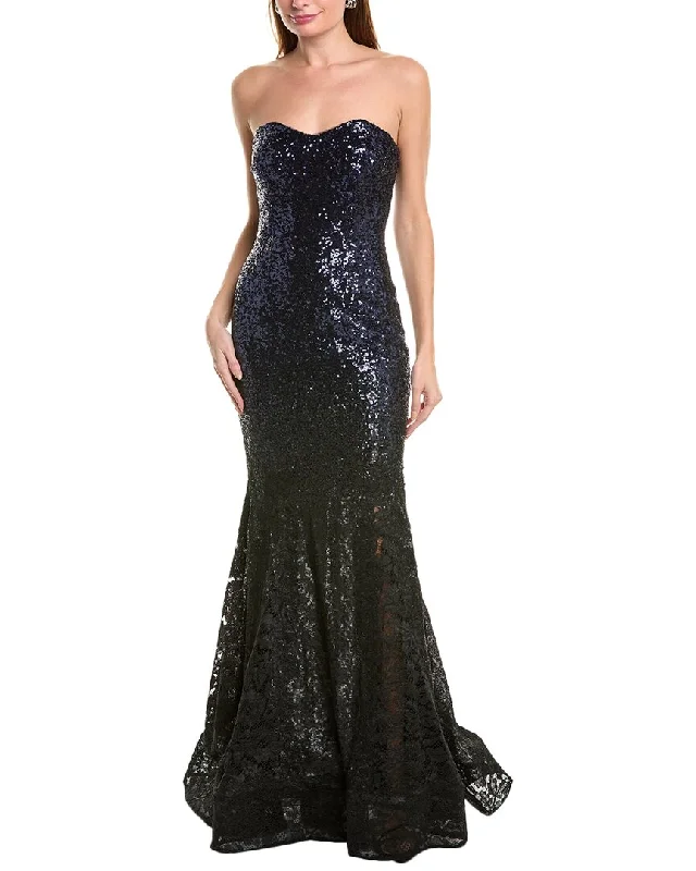 Deal Dash Rene Ruiz Sequin & Lace Gown