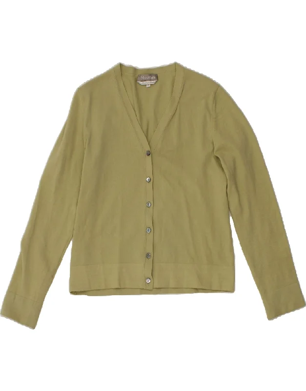 Special Buy MAX MARA Womens Crop Cardigan Sweater UK 12 Medium Green Cotton