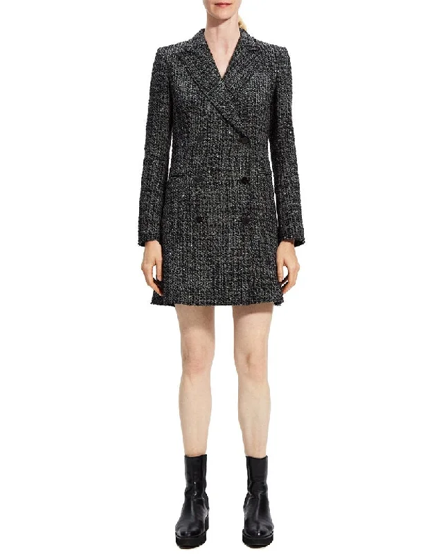Price Slash Theory Double-Breasted Wool-Blend Blazer