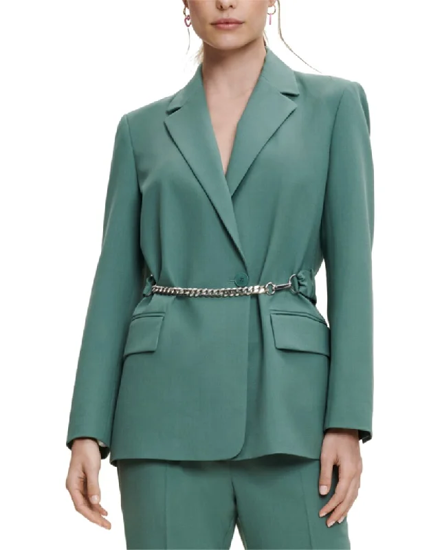 Super Deal Maje Villette Wool-Blend Suit Blazer