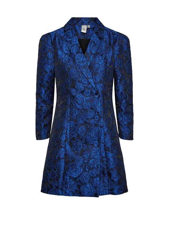 Huge Savings Y.A.S Surfy Floral Embossed Blazer Dress, Black
