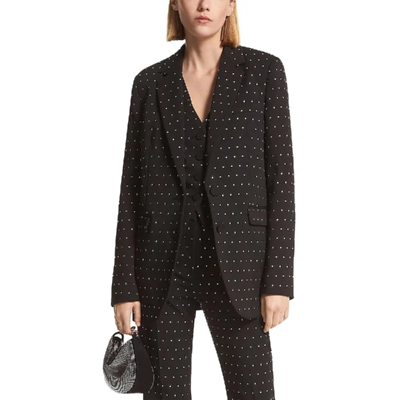 Fantastic Offers Womens Embellished Pocket Two-Button Blazer