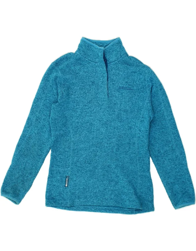 Super Sale MOUNTAIN WAREHOUSE Womens Button Neck Jumper Sweater UK 10 Small Blue
