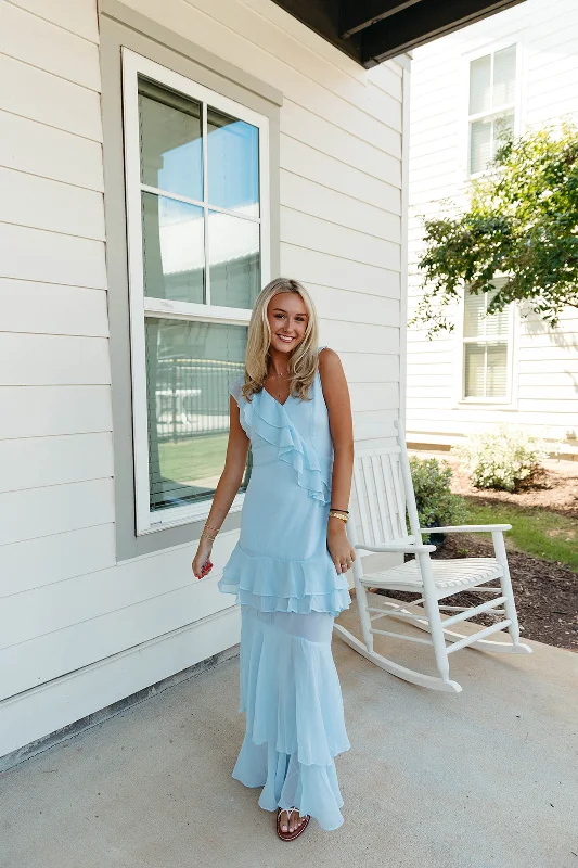 Big Discounts Angeline Maxi Dress - Sky Blue