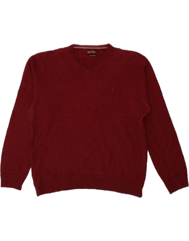 Lowest Prices MARLBORO CLASSICS Womens Oversized V-Neck Jumper Sweater UK 20 2XL Maroon Lowest Prices MARLBORO CLASSICS Womens Oversized V-Neck Jumper Sweater UK 20 2XL Maroon