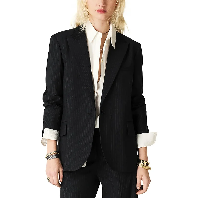 Stock Up and Save Payne Womens Wool Blend Suit Separate One-Button Blazer