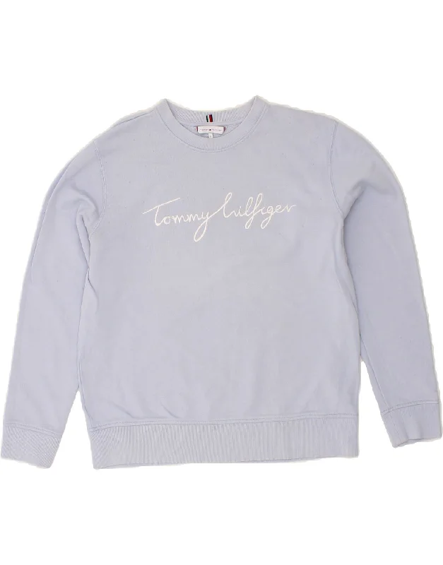 Extra Savings TOMMY HILFIGER Womens Oversized Sweatshirt Jumper UK 10 Small Purple