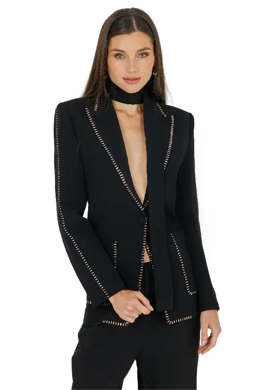 Massive Deals Nina Blazer with Belt (Black)