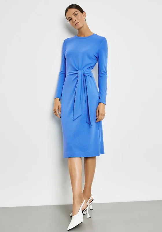 Don't Wait Gerry Weber Knot Waist Midi Dress, Azure Blue