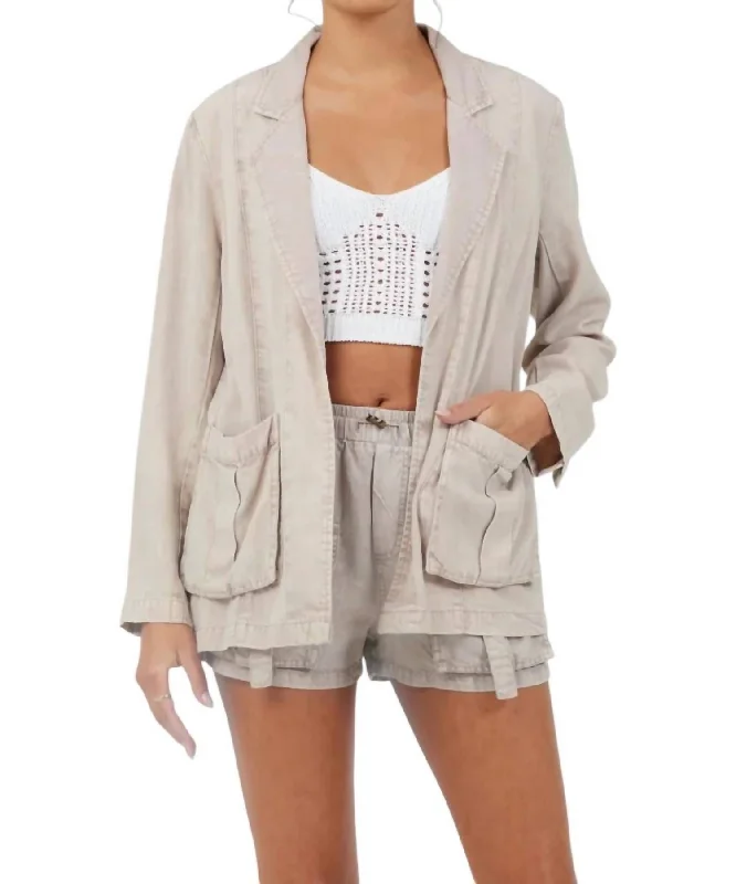 Crazy Deals Tencil Blazer In Khaki