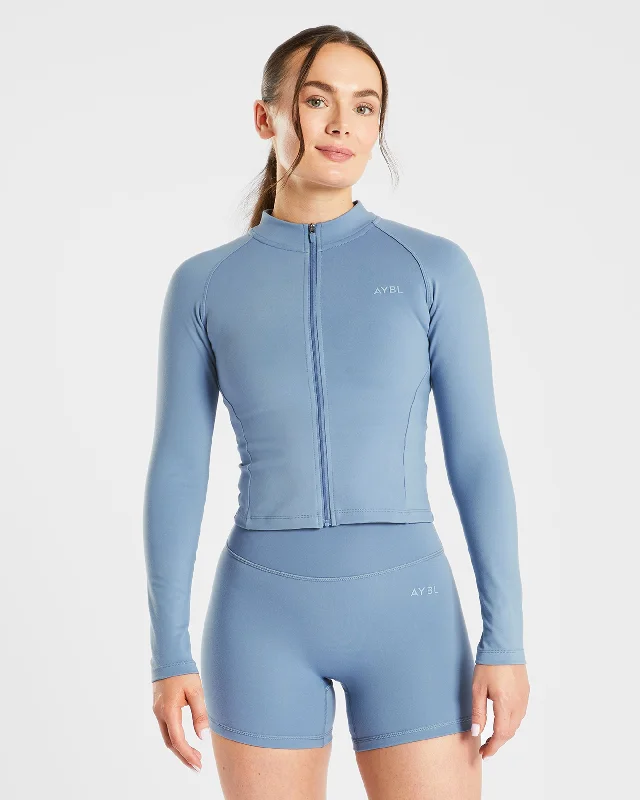 Unmissable Offer Staple Zip Jacket - Slate Blue