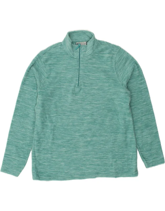 Value Deals MOUNTAIN WAREHOUSE Womens Zip Neck Fleece Jumper UK 18 XL Turquoise