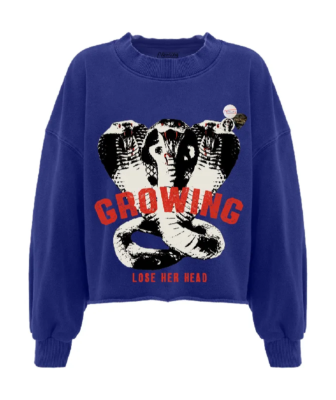 Midnight Madness Sweatshirt crop porter royal "GROWING"